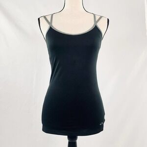 CHAMPION Fitted Athletic Tank Black Workout Running Gym Fitted